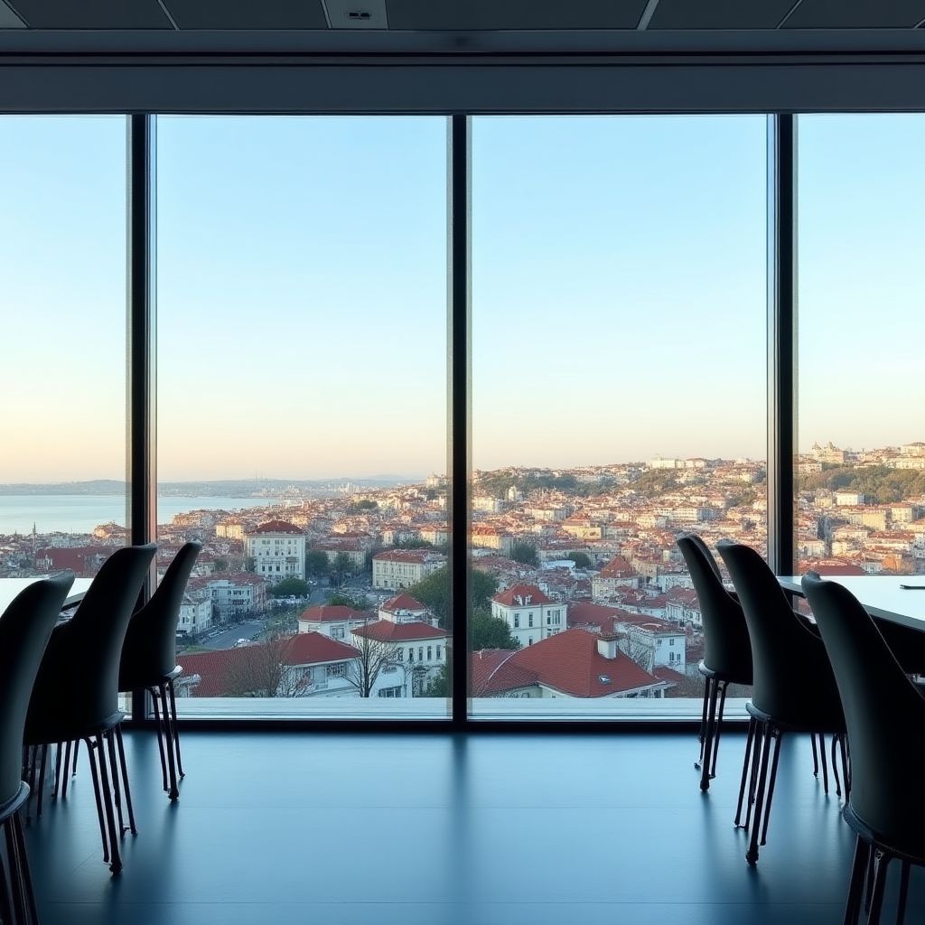 Vista dos escritórios